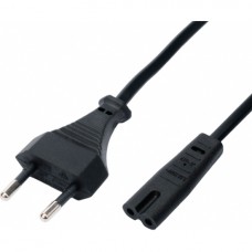 Кабель питания Cablexpert PC-184/2-1.5М CEE 7/16-C7, 2х0.5мм2, 2.5А, 1.5м, черный, пакет