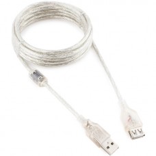 Кабель удлинитель USB2.0 Pro Gembird/Cablexpert CCF-USB2-AMAF-10, AM/AF, 3м, экран, феррит.кольцо