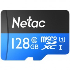 Карта памяти Netac P500 ECO 128GB MicroSDXC U1/C10 up to 80MB/s, retail pack with SD Adapter