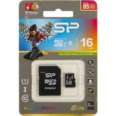 Флеш карта microSD 64GB Silicon Power Elite Gold microSDXC Class 10 UHS-I U1 85Mb/s (SD адаптер)