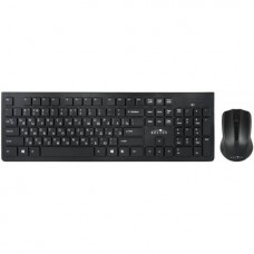 Клавиатура + мышь Oklick 250M клав:черный мышь:черный USB беспроводная slim