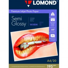 Lomond Premium Photo Paper Semi Glossy 195 г/м2 A4, 20 листов, Теплая