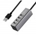 Купить Pазветвитель Hoco HB1 USB - 4USB  USB 2 0 - 480 Мбит с   0 8 м  серый в Щелково