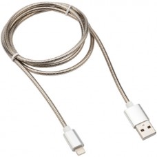 Кабель REXANT USB-Lightning 2 A, 1 м, матовая сталь