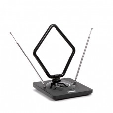 Антенна комнатная DVB-T2 и ДМВ+МВ активная Сигнал SAI-975 усы 1м кабель 3м