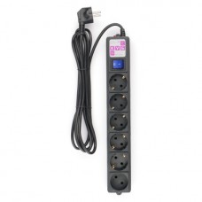 Сетевой фильтр Powercube SPG6-B-3M 3м (6 розеток) черный (коробка)