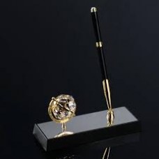 Ручка на подставке Глобус с кристаллами Сваровски