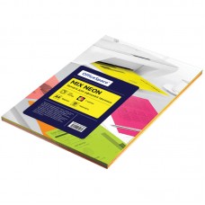 Бумага цветная OfficeSpace MIX NEON 100л. 5 цветов А4 80гр/м