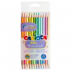 Карандаши 12шт 24цв Carioca Pastel BiColor