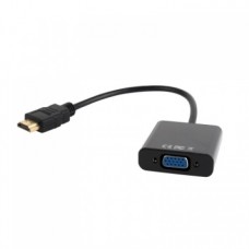 Адаптер HDMI-VGA Cablexpert A-HDMI-VGA-03, 19M/15F, длинна 15см, Jack3.5 аудиовыход