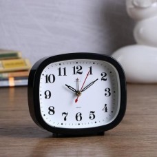 Будильник Классика, 12.5х10.5х3.8 см, чёрный, дискретный ход