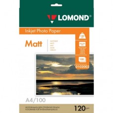 Бумага Lomond матовая односторонняя, А4, 120 г/м2, 100 листов