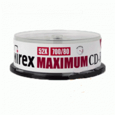 Диски Cake Box CD-RW Mirex 700МБ, 80 мин., 52x    [25шт.]