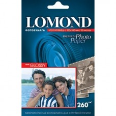 Lomond Фотобумага карточка полуглянцевая, 10x15, 260 г/м2, 20 листов