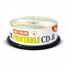 Диски Cake Box CD-R Mirex Printable 700МБ, 80 мин., 48x    [25шт.]