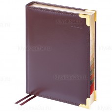 Ежедневник А5 2026г  Delucci кожа