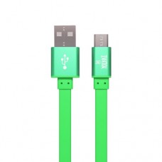 Кабель USB - TYPE-C YOLKKI Trend 01 зеленый (1м) /max 2A/