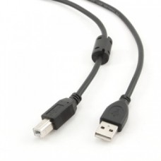 Кабель USB 2.0 Pro Gembird/Cablexpert CCF-USB2-AMBM-15, 4.5м, экран, феррит.кольцо, черный, пак