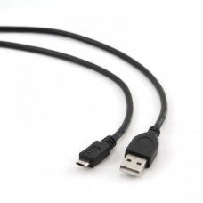 Кабель USB 2.0 Pro Cablexpert CC-mUSB2-AMBM-1MW AM/microBM 5P, 1м, экран, белый, пакет