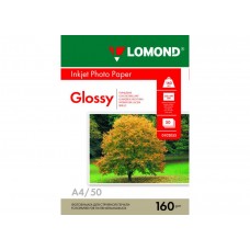 Бумага Lomond глянцевая односторонняя, А4, 160 г/м2, 50 листов