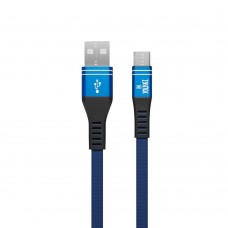 Кабель USB - micro USB YOLKKI Pro 06 синий (1м) /max 2,1A/