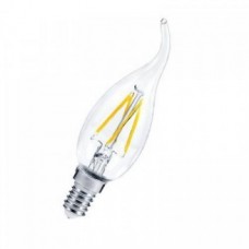 Лампа LED-СВЕЧА НА ВЕТРУ-premium 7Вт 160-260В E14 4000K 630Лм прозрачная ASD