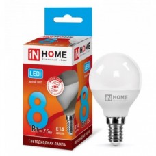 Лампа светодиодная LED-ШАР-VC 8Вт 230В Е14 4000К 600Лм IN HOME