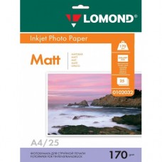 Фотобумага Lomond 0102032 A4/170г/м2/25л./белый матовое/матовое для струйной печати