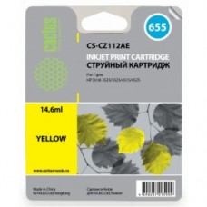 Струйный картридж CACTUS №655 для HP DJ IA 3525/5525/4515/4525 (Желтый)