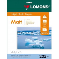 Фотобумага Lomond 0102124 A4/205г/м2/25л./белый матовое для струйной печати