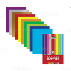 Цветной картон 2-х стор. 10л А4