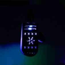 Подвеска световая Варежка синяя (батарейки в комплекте), 7,5 см, 1 LED, RGB2327159